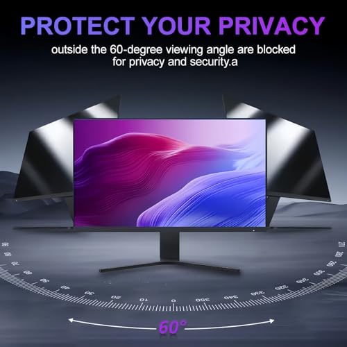 Ssumght 27 Inch Privacy Screen for Monitor Computer Screen Privacy Filter for 16:9 Widescreen Monitor Desktop PC Anti-Glare Protector and Blue Light UV-Blocking,1 Pack