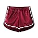 Women's Sexy Booty Dolphin Shorts Sports Gym Workout Yoga Hot Pants Burgundy