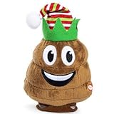 Winter Wonder Lane Poop Emoji Farting Shaking Laughing Large Poo Face Plush Emoticon Brown Stuffed Poopy Novelty Decoration Head Doll Friends Toy, Valentine.Birthday..Animated