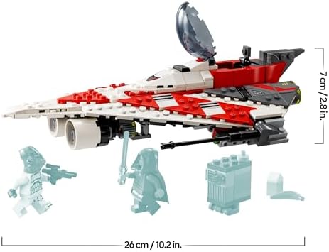 Star Wars Caza Estelar del Jedi Bob, Maqueta de Nave, Juguete de Construcción para Colección, Minifiguras de Personajes, Regalo de Cumpleaños para Niños, Niñas y Fans de 8 Años o Más 75388