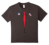 Kids Donald Trump Suit and Tie Halloween Costume T-shirt 12 Asphalt