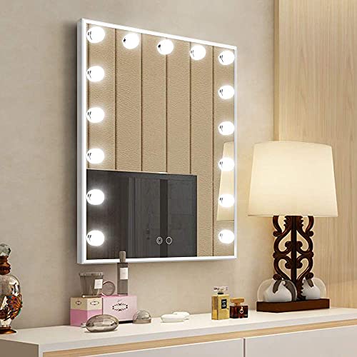 Nitin Hollywood Vanity Mirror with Lights, Tabletop or Wall Mounted