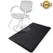 Bigacc 3 x 5 ft. Salon Floor Mat Barber Shop Chair Floor Anti Fatigue Mat For Hair Styling-Black Rectangle Comfort Beauty Salon Chair Floor Mat 1/2 in. Thick (Black)