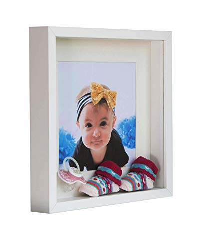 image for BD ART 11x11 (28 x 28 x 4.7 cm) White Shadow Box 3D Square Picture Fra