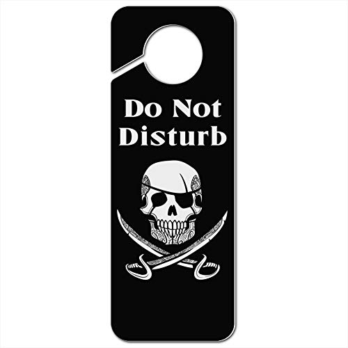 GRAPHICS & MORE Pirate Skull Crossed Swords Tattoo Design Do Not Disturb Plastic Door Knob Hanger Sign
