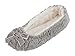 MIXIN Women's Ballet Slippers Fleece House Shoes Indoor Ballerina Flats with Terry Lining Plush Grey 7