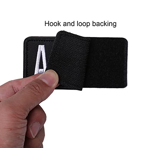 GYGYL 2 Pack Black Agent Patch with Hook and Loop, for Police Vest Jacket Back Panel (1Pcs Small and 1Pcs Large )