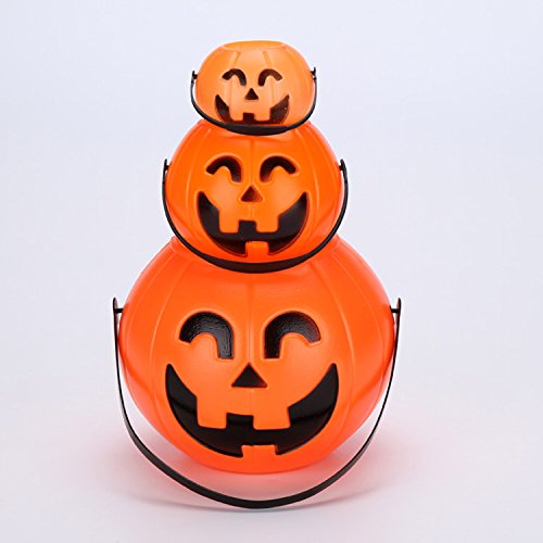image for Topgalaxy.Z Halloween Pumpkin Buckets - Halloween Trick or Treat Baske