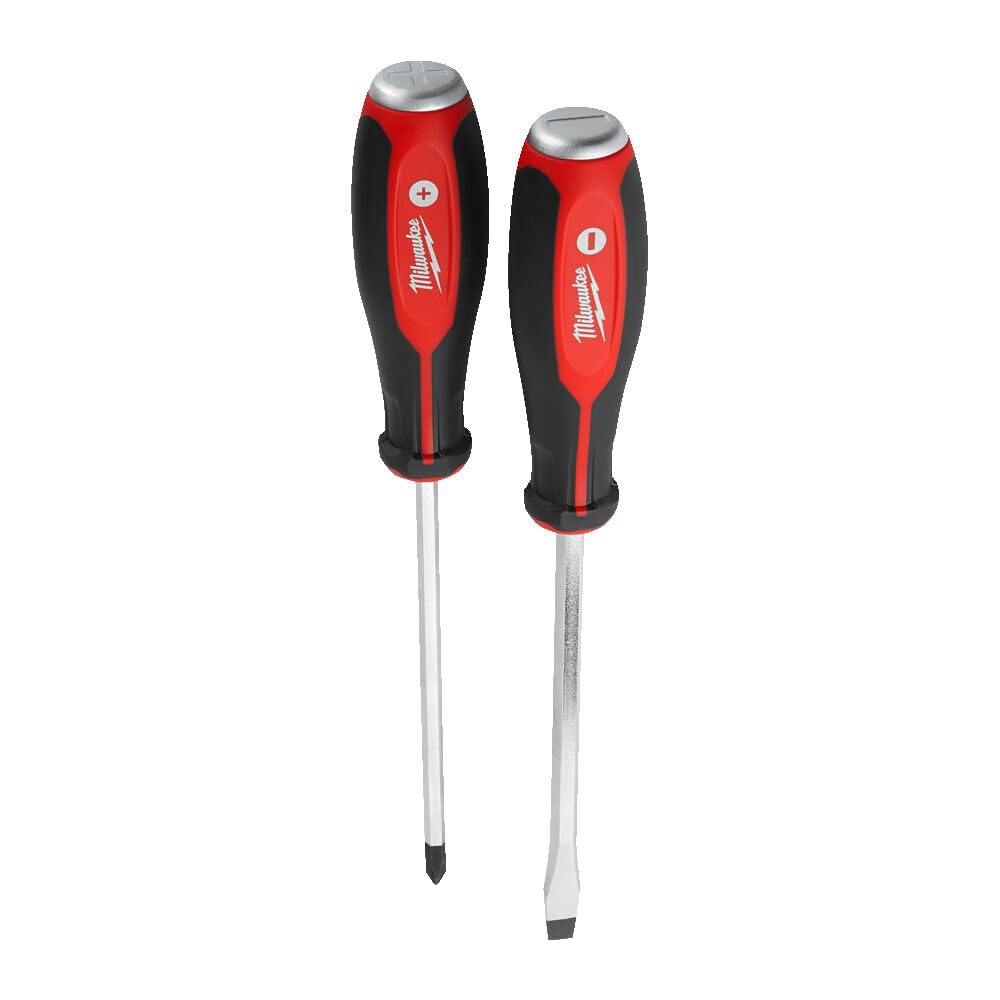 Milwaukee Set of 2 Magnetic Screwdrivers Black Red 4932471872