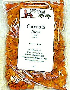 Dried Carrot Dices, 2 oz. 3/8 in. Dice