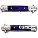 Royal Imperial High Quality Metal Switchblade Pocket Folding Flick Hair Comb For Beard, Mustache, Head PURPLE THUNDER Handle ~ INCLUDES Beard Fact Wallet Book ~ Nicer Than Butterfly Knife Trainer
