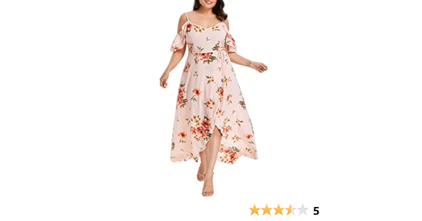 Daoroka Women Dress Ladies Loose Boho 