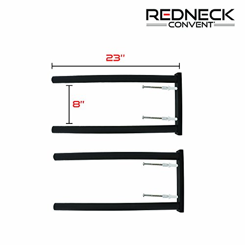 Redneck Convent Paddleboard SUP Wall Mount Rack 2-Pack (Pair) Paddle Board, Longboard, Surfboard, Snowboard, Garage Storage Hanger Hook