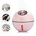 Wireless Humidifier Portable Humidifiers for Travel USB Rechargeable Battery Operated With Ultrasonic Cool Mist Humidifiers for Bedroom Vaporizer Auto Shut-Off for Home Office Baby Camping (Pink)   