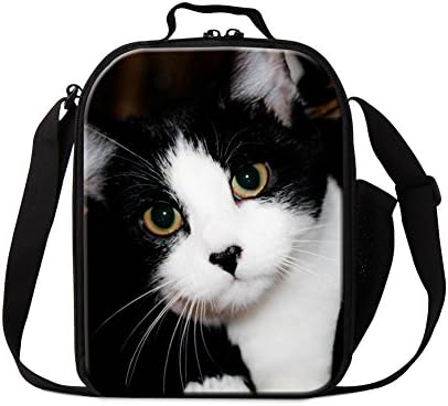 Generic Cute Cat Print Insulated Kids Lunch Bag Lightweight Lunch Cooler Bag With Shoulder Strap