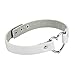 Girls Love Heart Choker PU Leather Collar Punk Heart Goth Fans Chain Necklace (White)