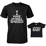 I Make Adorable Babies Men's T-Shirt and Adorable Baby Infant Tee Set