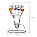Lily's Home Light Bulb Shaped Glass Galileo Thermometer, A Timeless Design That Measures Temperatures from 64ºF to 76ºF, 4 Multi-Colored Spheres