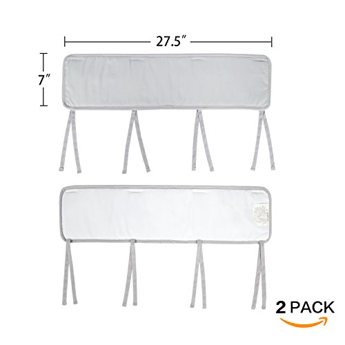 TILLYOU 2Pack Padded Baby Crib Rail Cover Protector Safe Teething