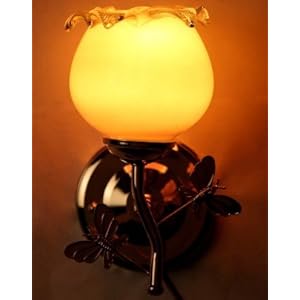 Somil Designer Sconce Wall Lamp/Light of Golden Metal and Glass with Fixture, Compatible with 5 to 60 Watt LED & Other…