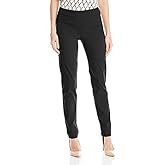 SLIM-SATION Women's Wide Band Pull-On Straight Leg Pant With Tummy Control