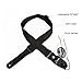 Donner DR-1 Soft Cotton Guitar Strap for Bass Acoustic Electric Guitar with Pick Pocket Genuine Leather End Black 2” Wide Gift for Guitarists