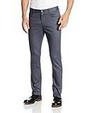 Lee Uniforms Men's Skinny Leg 5 Pocket Pant, Grey, 34x32
