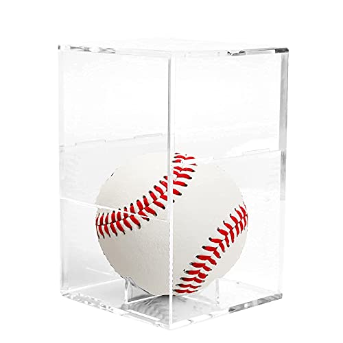 LuxRound Baseball Display Case, Baseball Memorabilia Display Case Clear