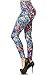 Conceited Premium Ultra Soft High Waisted Printed Leggings for Women - Paisley Wild Blue - Small/Medium (0-10)