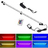 LED Aquarium Light, Smiful Submersible Fish Tank Light Colorful Remote Control Waterproof Crystal Glass LEDs Lights Bar (23
