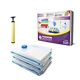 Mikobox Premium 6 Packs Space Saver Storage Vacuum Bags Bundle Jumbo Size 40x30 inch with Free Travel Hand Pump