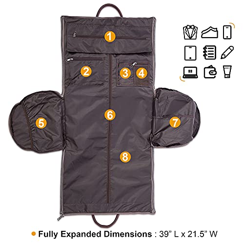 seyfocnia Carry On Garment Bag, Mens Garment Bag for Travel Business