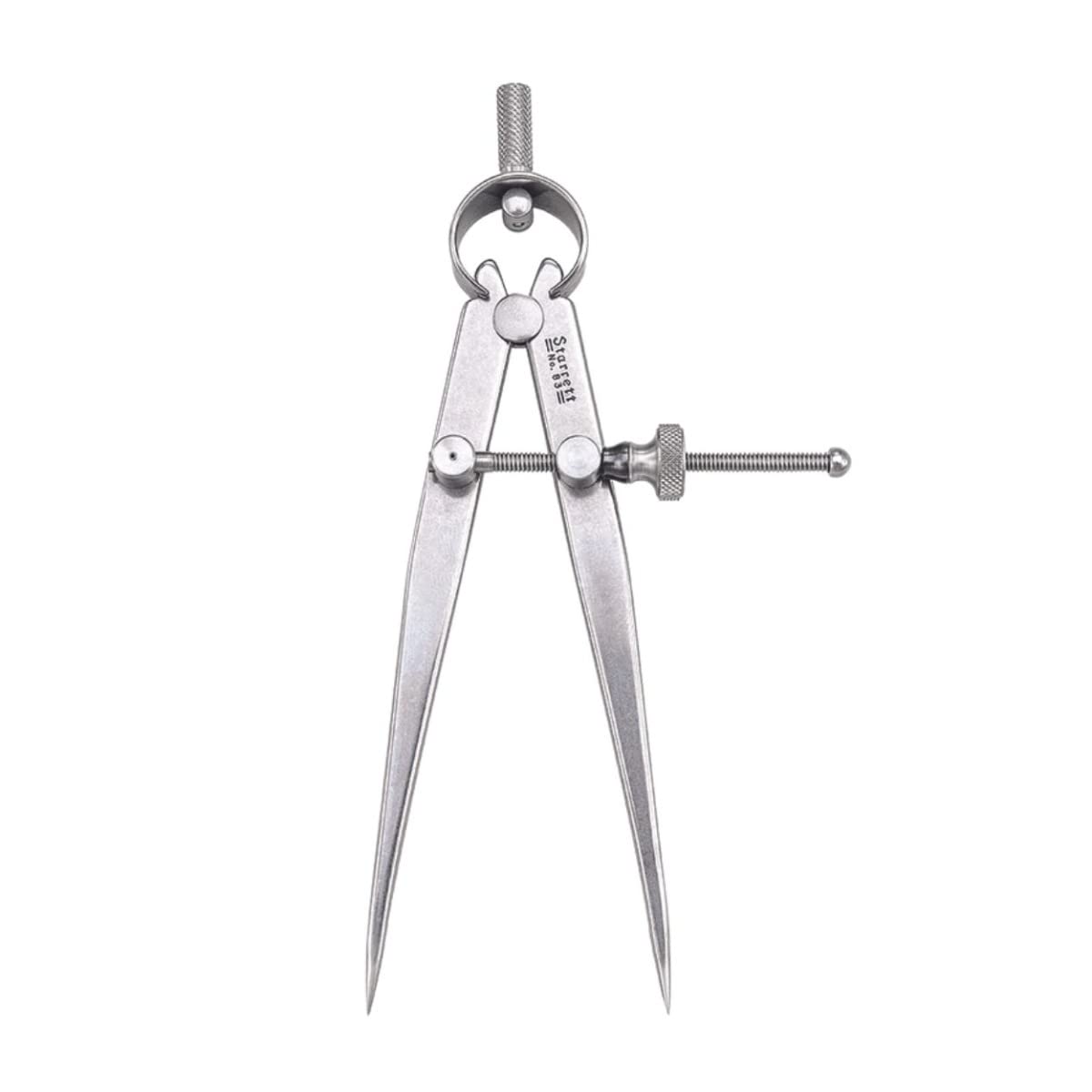 Starrett 83A-4 Solid Nut Dividers, Steel, Flat Leg, 0-8" Range