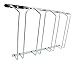 Wine Glass Rack - 4 Row Hanging Wine Rack Under Cabinet Wine Glass Rack Metal Wine Rack Stemware Hangers in Silver