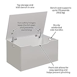 Badger Basket Flat Top Toy Box and Storage Bench