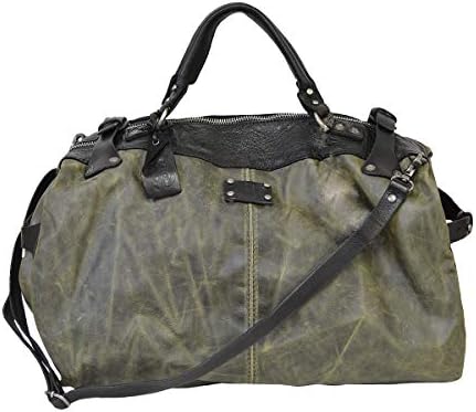 ハルフ Haruf イタリア製 レザーバッグ ボストンバッグ ショルダーバッグ メンズ レディース 本革 鞄 カーキ 0011mil