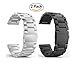 Gear S3 Classic Band/Gear S3 Frontier Band,Acestar Premium Solid Stainless Steel Watch Band Link Bracelet Strap for Samsung Gear S3 Classic Gear S3 Frontier sports Smart Watch (Silver+Black)