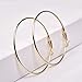 3 Pairs 60mm Big Hoop Earrings for Women,18K Gold Plated Rose Gold Plated Silver for Womens(3 Colors Set)