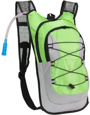 Survival Lightweight Camping Hydration Pack 2 Liter Water Bladder with Extra Large Storage Compartment Green