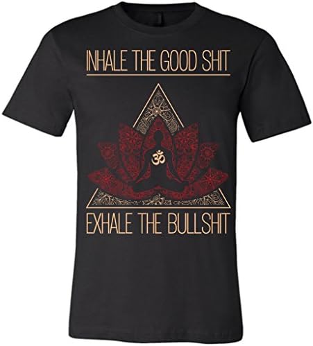 YogaStatement Buddha Meditation Men Short Sleeve Tee Unique Gift! INHALE THE GOOD