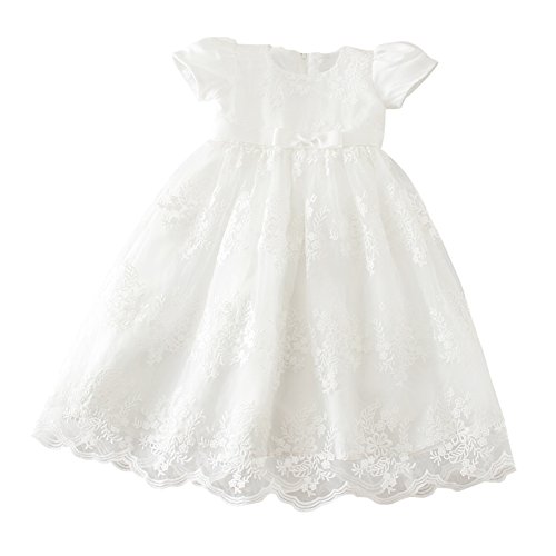 image for Glamulice Baby Girl Flower Christening Baptism Dress Formal Party Gown