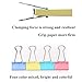 Metal Binder Paper Clips Colored - Coideal 48 Pcs 1 Inch Medium Bull Clip Clamps Colored for Office Photo File (Multicolored, 25mm)