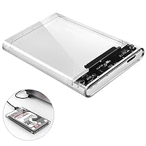 ORICO 2.5 Hard Drive Enclosure USB 3.0 SSD Case Transparent for 2.5 inch SATA I II II HDD / SSD 5Gbps SuperSpeed Hard Drive Adapter 2139U3