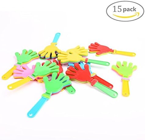 Hand Clappers, 15 PCS Hand Clappers for Birthday Christmas Party Favors Noisemakers Atmosphere Maker(7.5")