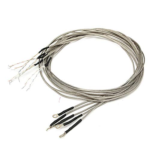 Laliva 3D Printer - 5pcs 1.5M K-Type Ring Thermocouple Probe High Temperature Sensor Shielded Thermistor Sensor for Makerbot 3D Printer