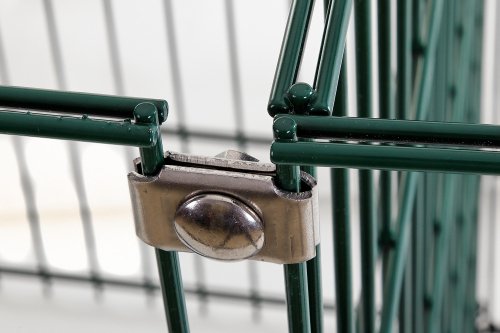 Eckverbinder Doppelstabmatten - Hochwertige Gittermattenverbinder aus rostfreiem Edelstahl - Verbinder - Stabmattenzaun…