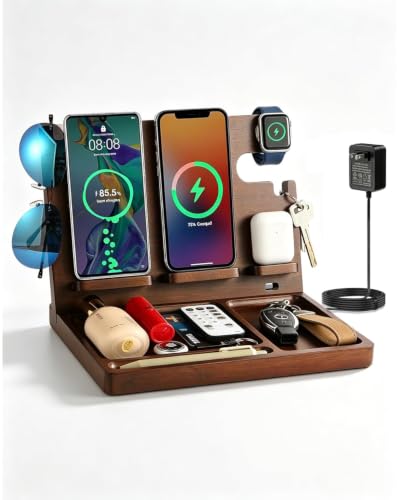 Xunhomon Wood Charging Station Organizer