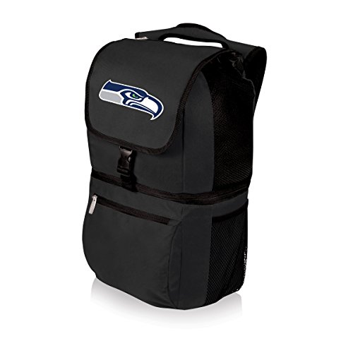Nfl zuma insulated cooler backpack, black, seattle seahawks