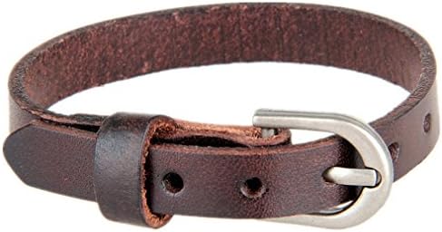 Unisex Punk Genuine Leather Wrap Belt Bracelet Simple Casual Wristbands Bracelet Thin Adjustable