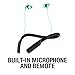 Skullcandy Method Bluetooth Wireless Sweat-Resistant Sport Earbuds with Microphone, Secure Around-The-Neck Collar, 9-Hour Rechargeable Battery, Perfect for Working Out, Mint/Black